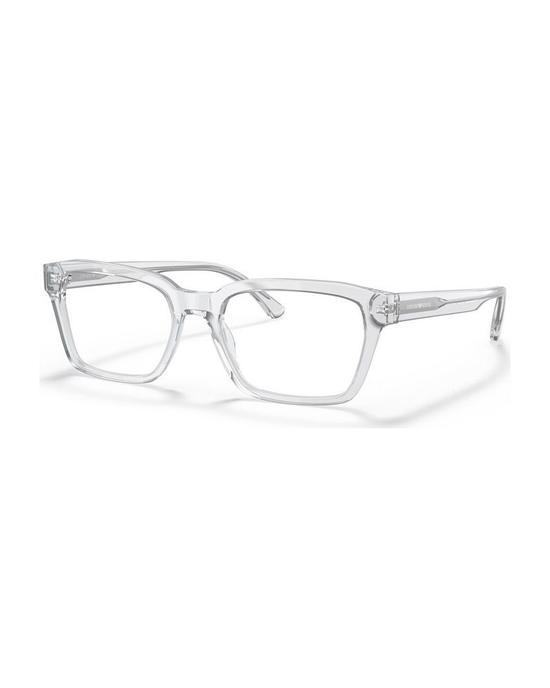 Men's Rectangle Eyeglasses EA319253-O Crystal $48.90 Mens