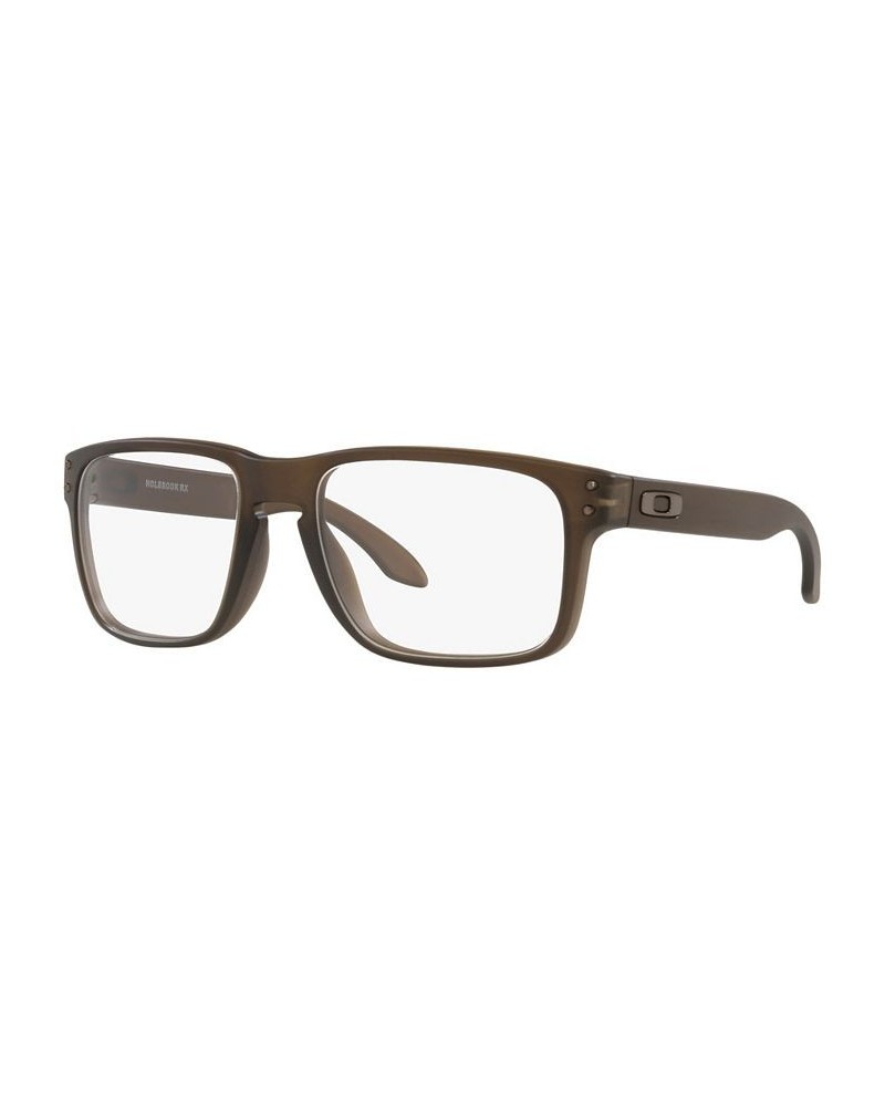 OX8156 Men's Square Eyeglasses Satin Brown Smoke $45.60 Mens