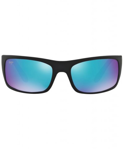 Peahi Polarized Sunglasses 202 Blue Hawaii Collection BLACK MATTE/BLUE MIRROR POLAR $47.43 Unisex