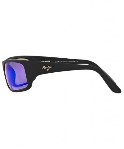 Peahi Polarized Sunglasses 202 Blue Hawaii Collection BLACK MATTE/BLUE MIRROR POLAR $47.43 Unisex