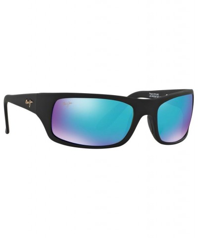 Peahi Polarized Sunglasses 202 Blue Hawaii Collection BLACK MATTE/BLUE MIRROR POLAR $47.43 Unisex