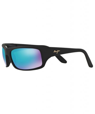 Peahi Polarized Sunglasses 202 Blue Hawaii Collection BLACK MATTE/BLUE MIRROR POLAR $47.43 Unisex