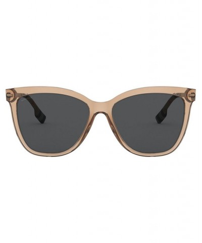 Women's Polarized Sunglasses BE4308 TRANSPARENT BROWN/GREY $35.56 Womens