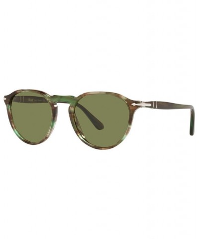 Unisex Sunglasses PO3286S 51 Striped Green $33.48 Unisex