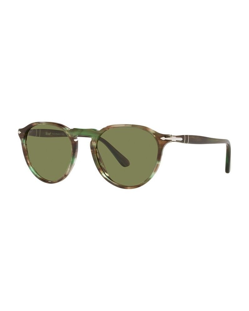 Unisex Sunglasses PO3286S 51 Striped Green $33.48 Unisex