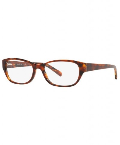 EC2005 Women's Rectangle Eyeglasses Top Havana on Azure $24.70 Womens