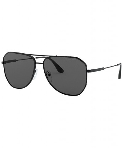 Polarized Sunglasses 0PR 63XS BLACK/POLAR GREY $109.25 Unisex