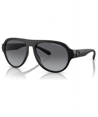 Men's Polarized Sunglasses AX4126SU58-YP Matte Black $29.58 Mens