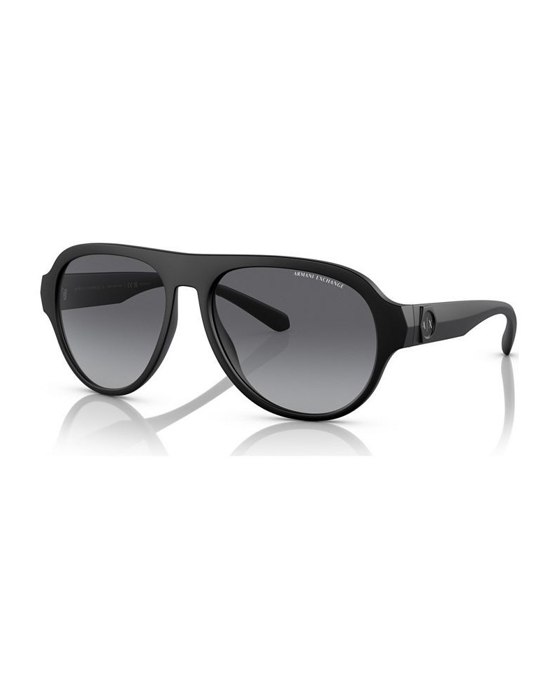 Men's Polarized Sunglasses AX4126SU58-YP Matte Black $29.58 Mens