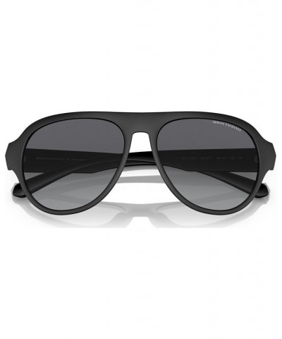 Men's Polarized Sunglasses AX4126SU58-YP Matte Black $29.58 Mens