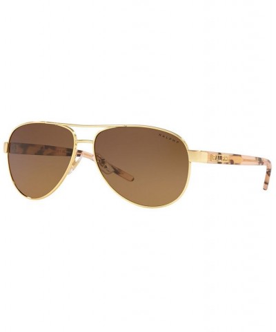 Ralph Polarized Sunglasses RA4004 59 GOLD/POLAR YELLOW GRADIENT BROWN $23.00 Unisex