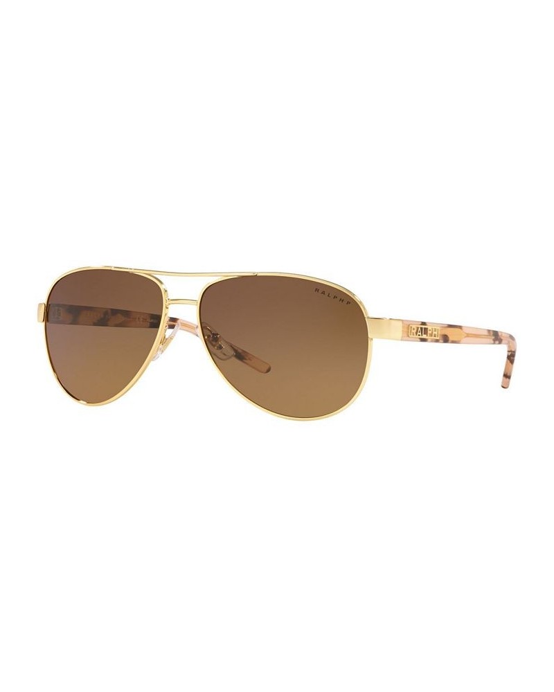 Ralph Polarized Sunglasses RA4004 59 GOLD/POLAR YELLOW GRADIENT BROWN $23.00 Unisex