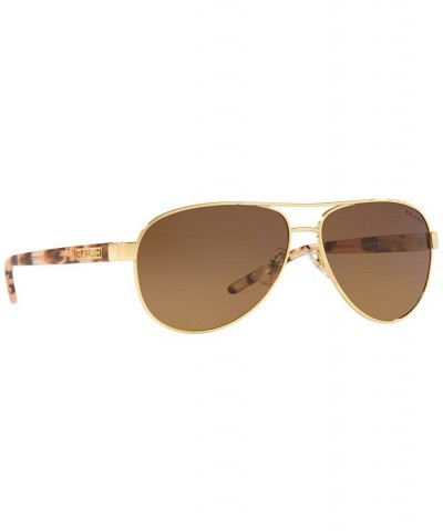 Ralph Polarized Sunglasses RA4004 59 GOLD/POLAR YELLOW GRADIENT BROWN $23.00 Unisex