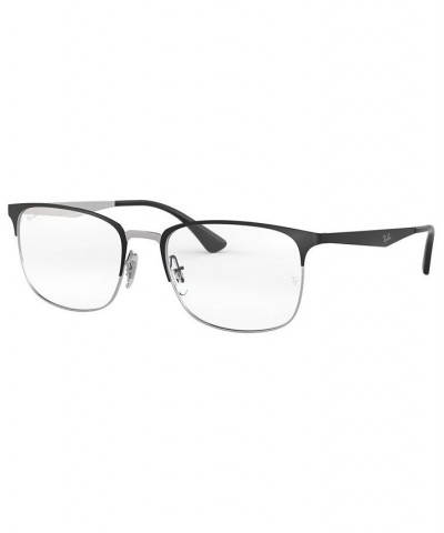 RX6421 Unisex Rectangle Eyeglasses Gray Silver $23.27 Unisex
