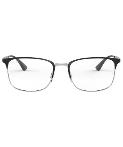 RX6421 Unisex Rectangle Eyeglasses Gray Silver $23.27 Unisex