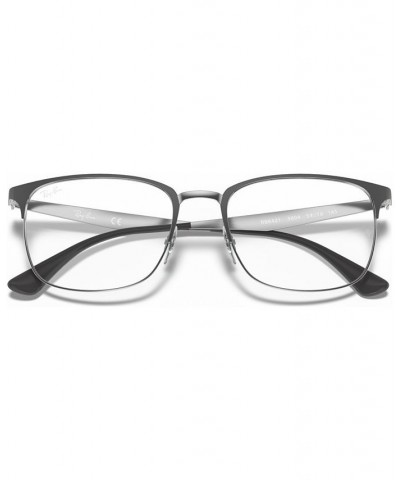 RX6421 Unisex Rectangle Eyeglasses Gray Silver $23.27 Unisex