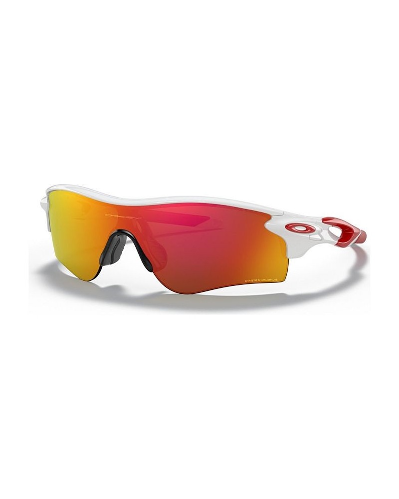 Men's Low Bridge Fit Sunglasses OO9206 RadarLock Path 38 White 2 $46.83 Mens