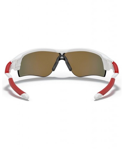 Men's Low Bridge Fit Sunglasses OO9206 RadarLock Path 38 White 2 $46.83 Mens