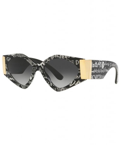Women's Sunglasses DG4396 55 Black Graffiti $120.06 Womens