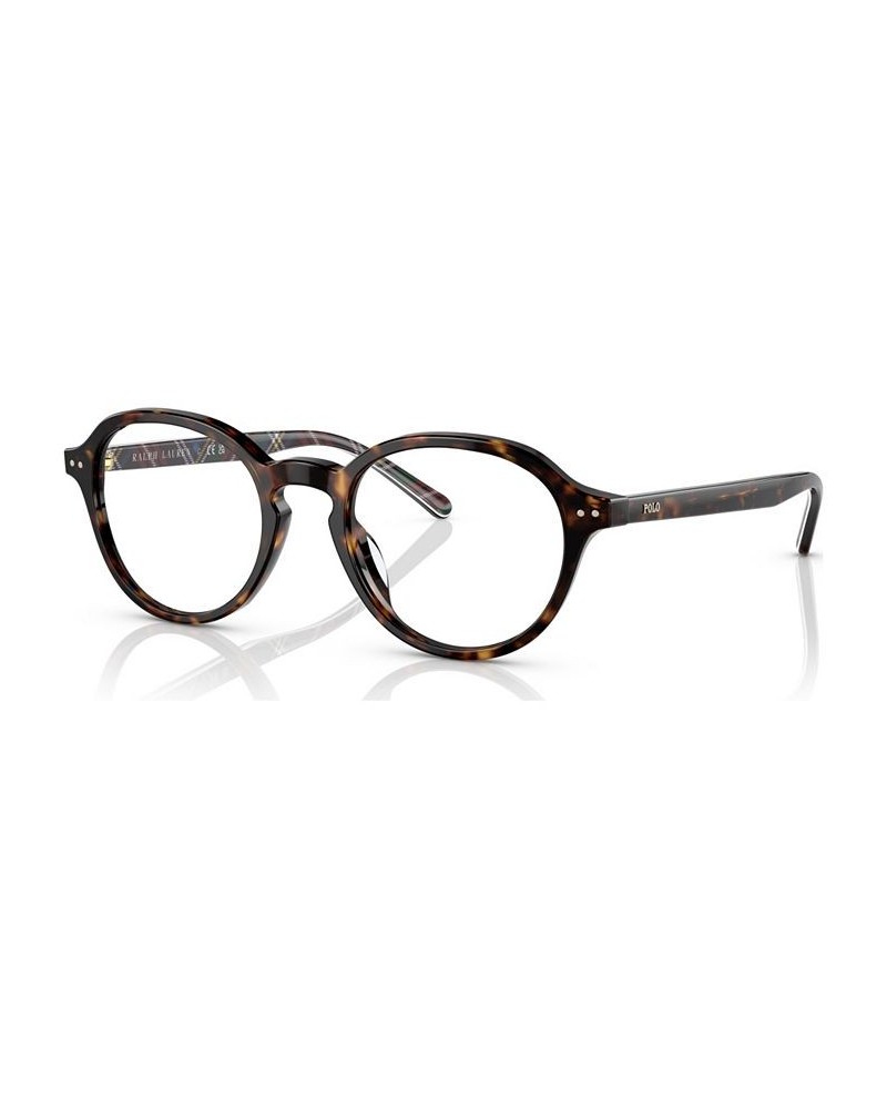 Men's Oval Eyeglasses PH2251U50-O Shiny Dark Havana $28.00 Mens