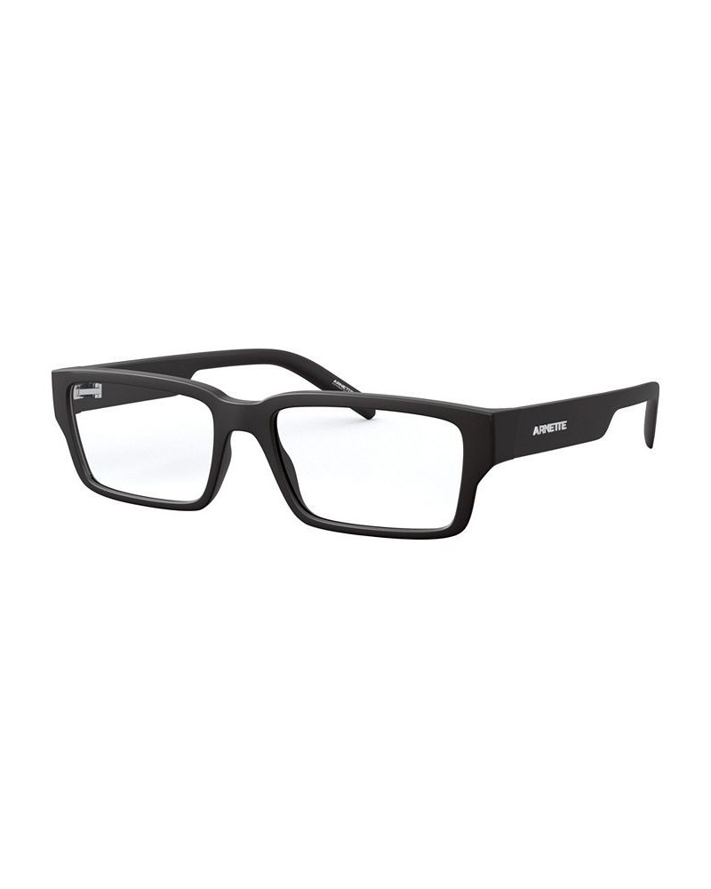 AN7181 Unisex Rectangle Eyeglasses Black $21.96 Unisex