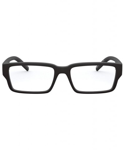 AN7181 Unisex Rectangle Eyeglasses Black $21.96 Unisex