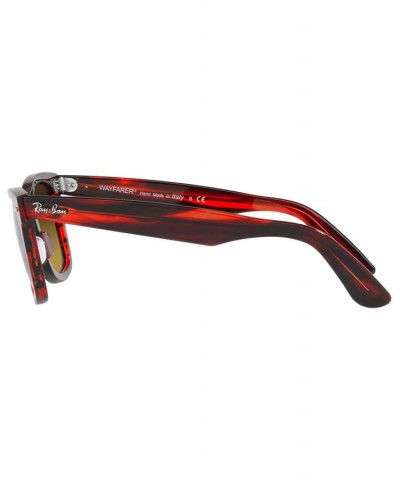 Unisex Sunglasses WAYFARER 50 Striped Red $37.62 Unisex