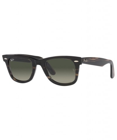 Unisex Sunglasses WAYFARER 50 Striped Gray $27.72 Unisex