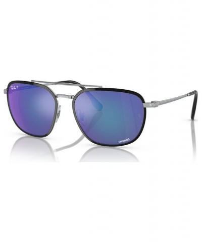 Men's Polarized Sunglasses RB3708 Chromance Black on Silver-Tone $62.10 Mens