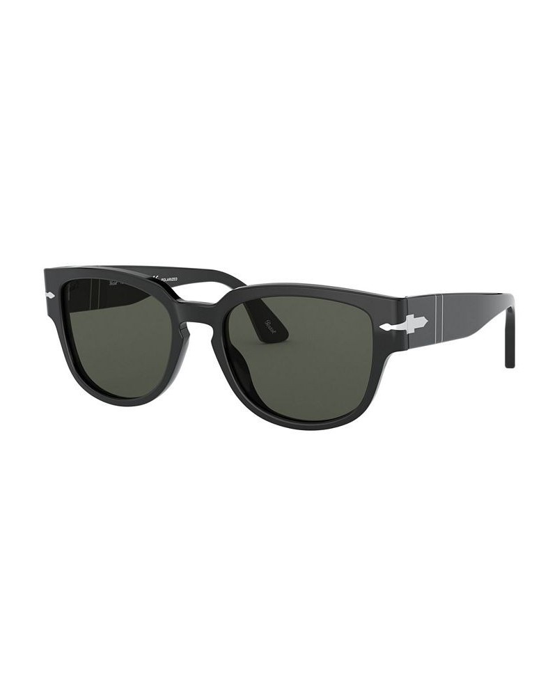 Men's Polarized Sunglasses PO3231S BLACK/POLAR GREEN $40.37 Mens