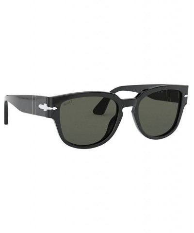 Men's Polarized Sunglasses PO3231S BLACK/POLAR GREEN $40.37 Mens