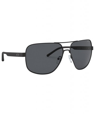 Armani Exchange Sunglasses AX2030S 64 MATTE BLACK/GREY $20.02 Unisex