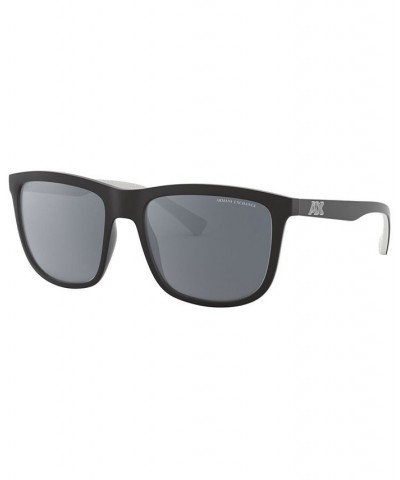 Armani Exchange Men's Polarized Sunglasses AX4093S MATTE BLACK/POLAR DARK GREY MIRROR SILVER $26.64 Mens