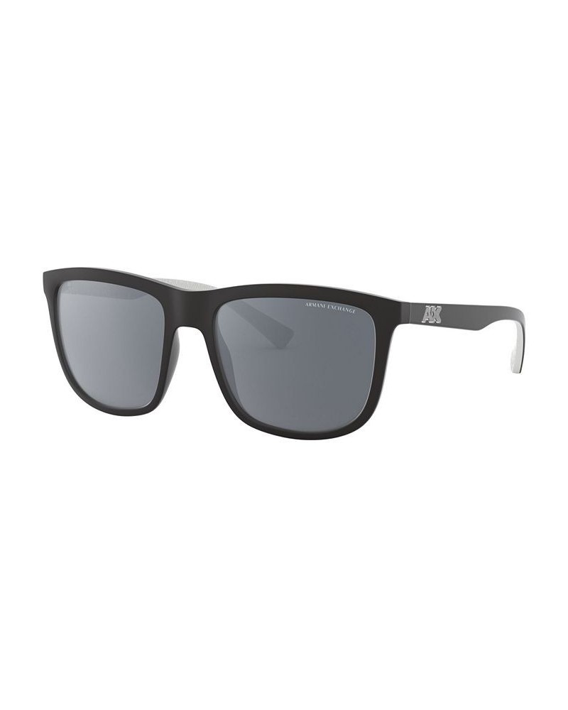 Armani Exchange Men's Polarized Sunglasses AX4093S MATTE BLACK/POLAR DARK GREY MIRROR SILVER $26.64 Mens