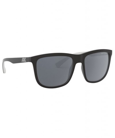 Armani Exchange Men's Polarized Sunglasses AX4093S MATTE BLACK/POLAR DARK GREY MIRROR SILVER $26.64 Mens