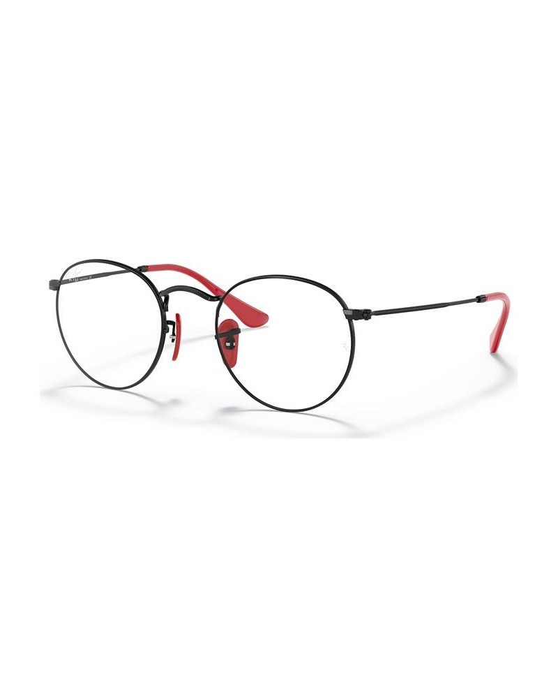 Scuderia Ferrari RX3447VM Unisex Round Eyeglasses Black $56.16 Unisex