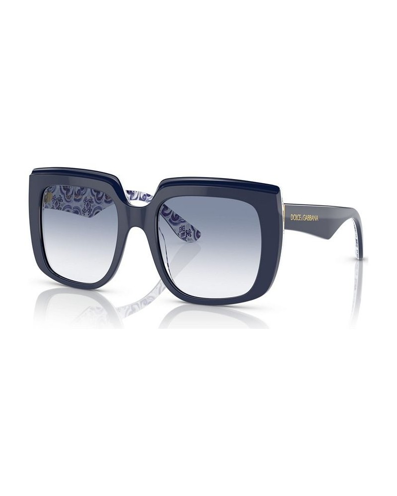 Women's Sunglasses DG4414 Blue on Blue Maiolica $65.55 Womens