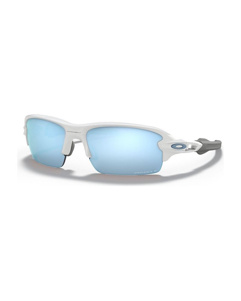 Kids Flak XS Youth Fit 59 Polarized Sunglasses OJ9005-0659 Polished White $56.84 Kids