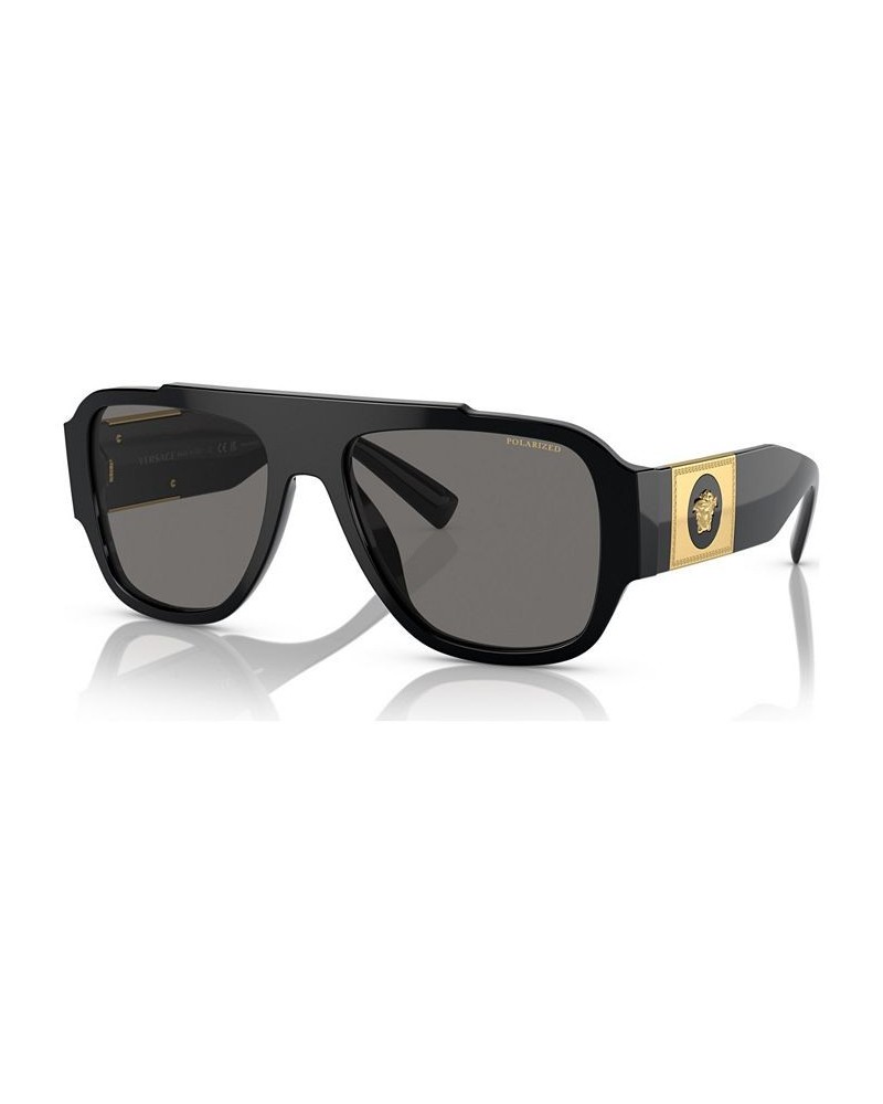 Men's Polarized Sunglasses VE4436U 57 Black $74.80 Mens