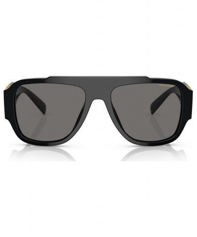 Men's Polarized Sunglasses VE4436U 57 Black $74.80 Mens