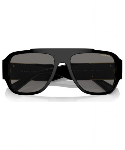 Men's Polarized Sunglasses VE4436U 57 Black $74.80 Mens