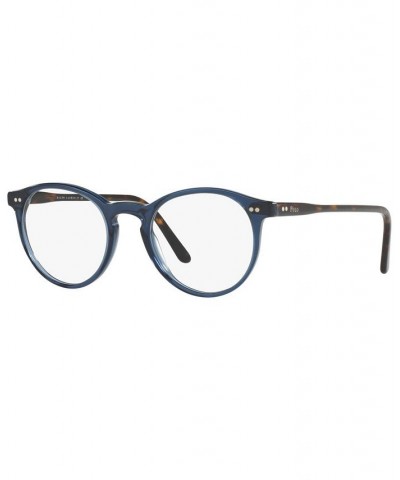 PH2083 Men's Phantos Eyeglasses Shiny Transparent Blue $31.62 Mens