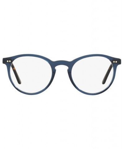 PH2083 Men's Phantos Eyeglasses Shiny Transparent Blue $31.62 Mens