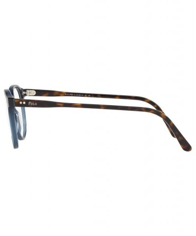 PH2083 Men's Phantos Eyeglasses Shiny Transparent Blue $31.62 Mens