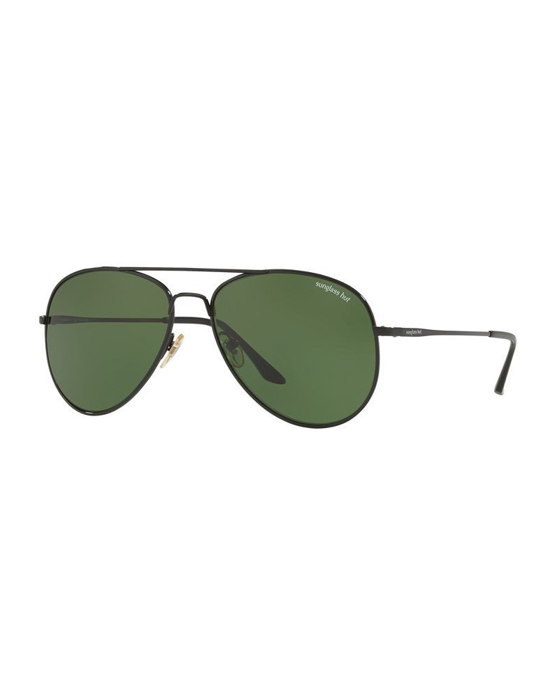 Polarized Sunglasses HU1001 59 BLACK/GREEN POLARIZED $23.80 Unisex