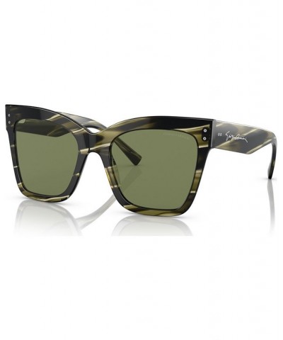 Women's Sunglasses AR817554-X Striped Green $78.75 Womens