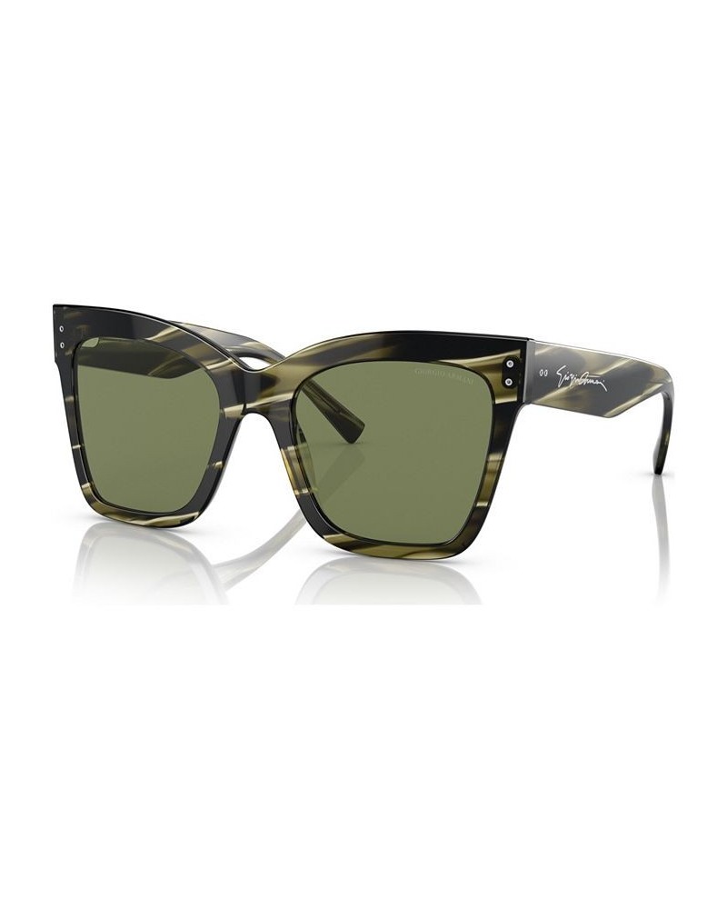 Women's Sunglasses AR817554-X Striped Green $78.75 Womens