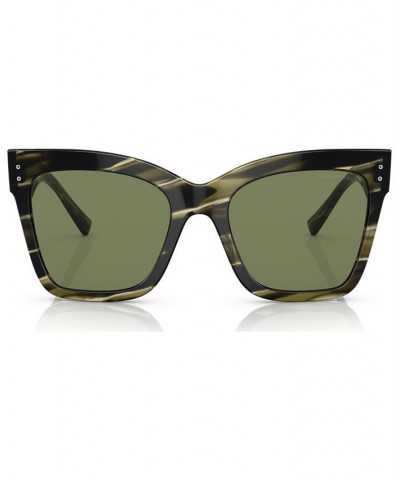 Women's Sunglasses AR817554-X Striped Green $78.75 Womens