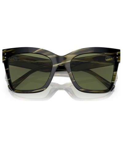 Women's Sunglasses AR817554-X Striped Green $78.75 Womens