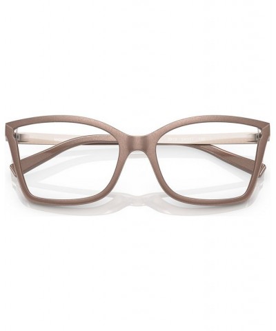 Women's Rectangle Eyeglasses MK405852-O Blush Camel Pearlized $30.24 Womens